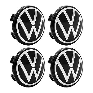 Jogo Calotinha 56mm Centro de Roda KRMAI Volkswagen Nivus/Virtus