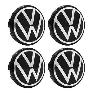 Jogo Calotinha 56mm Centro de Roda Zunky VW Nivus/Virtus