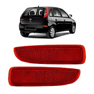 Par Refletor Parachoque Traseiro Corsa 2003 2004 2005 2006 2007 2008 2009 2010 2011 2012 Vermelho