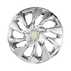 Calota Esportiva Aro 14 DS4 Cromada emblema GM Prata