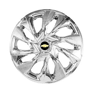 Calota Esportiva Aro 14 DS4 Cromada emblema GM Preto