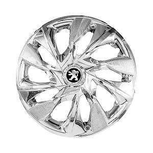 Calota Esportiva Aro 14 DS4 Cromada emblema Peugeot