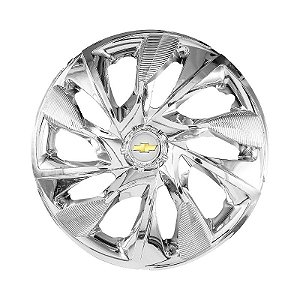 Calota Esportiva Aro 13 DS4 Cromada emblema GM Prata