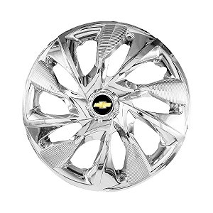 Calota Esportiva Aro 15 DS4 Cromada emblema GM Preto