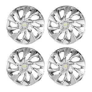 Jogo Calota Esportiva Aro 15 DS4 Cromado emblema GM Prata