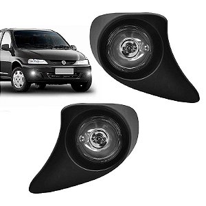 Par Farol Auxiliar milha GM Celta 2000 a 2006 com moldura