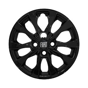 Calota Aro 14 Fiat Mobi modelo 2021 2022 preta brilhante