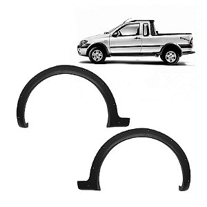 Par Moldura Vão de Roda Fiat Strada Trekking/Adventure 2005/2008 Dianteira