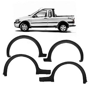 Kit Moldura Vão de Roda Fiat Strada Trekking/Adventure 2005/2008