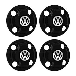 Jogo Calota Central New Cap emblema resinado Volkswagen