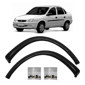 Par Moldura Vão de Roda GM Corsa Sedan Waggon Pick-up 1996/2010 Dianteiro