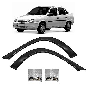 Par Moldura Vão de Roda GM Corsa Sedan Waggon 1996/2010 Traseiro