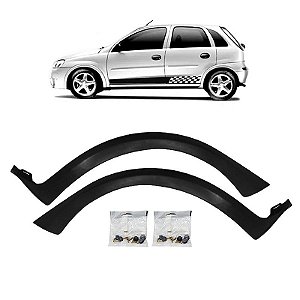 Par Moldura Vão de Roda GM Corsa Hatch 2003/2012 Traseira