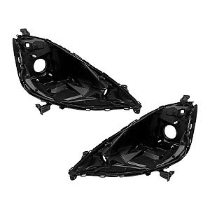 Par Carcaça do Farol Honda Fit 2009 a 2012