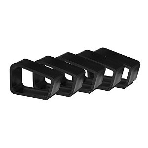 Kit 5 Organizadores de Cabos de Escritório Empresa Casa Preto