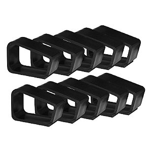 Kit 10 Organizadores de cabos de Escritório Casa Preto