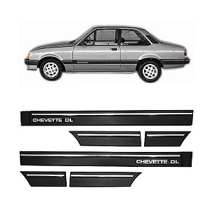 Kit Borrachão Friso Lateral GM Chevette DL 2 Portas 1987/1994