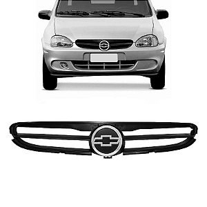 Grade Radiador Corsa Classic 2002/2008 Preta com Emblema