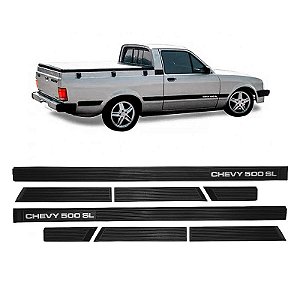 Kit Borrachão Friso Lateral GM Chevy 500 SL 2 portas 1983/1986
