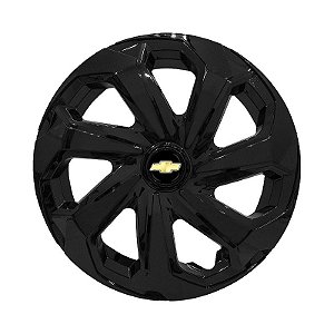 Calota Esportiva Aro 14 Spider Black emblema GM Preto