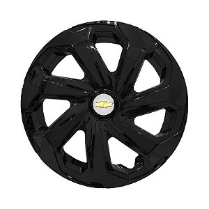 Calota Esportiva Aro 14 Spider Black emblema GM Prata