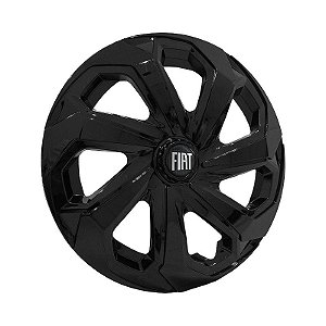 Calota Esportiva Aro 14 Spider Black emblema Fiat Preto