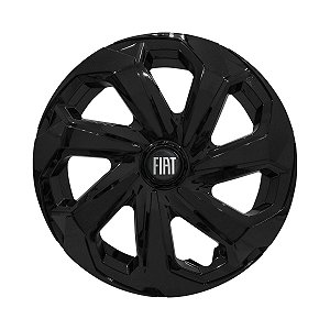 Calota Esportiva Aro 14 Spider Black emblema Fiat Preto