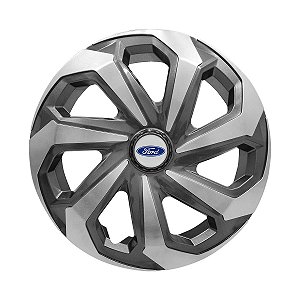 Calota Esportiva Aro 14 Spider Graphite/Silver emblema Ford Prata