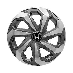 Calota Esportiva Aro 14 Spider Graphite/Silver emblema Honda Preto