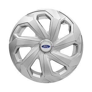 Calota Esportiva Aro 14 Spider Silver emblema Ford Prata