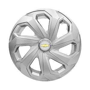 Calota Esportiva Aro 14 Spider Silver emblema GM Prata