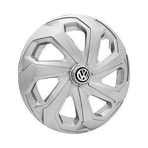 Calota Esportiva Aro 14 Spider Silver emblema Volkswagen