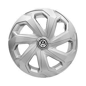 Calota Esportiva Aro 14 Spider Silver emblema Volkswagen