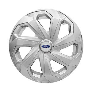 Jogo Calota Esportiva Aro 14 Spider Silver emblema Ford Prata