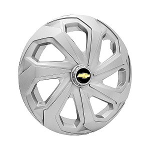 Jogo Calota Esportiva Aro 14 Spider Silver emblema GM Preto