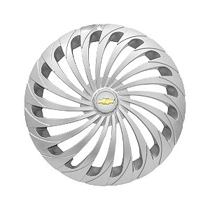 Calota Esportiva Aro 15 Twister Silver emblema GM Prata