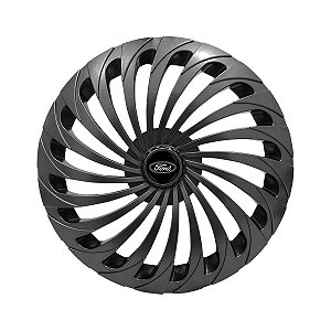 Calota Esportiva Aro 14 Twister Graphite emblema Ford Preto