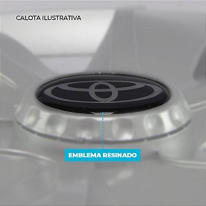 Calota Esportiva Aro 14 Twister Graphite emblema Toyota