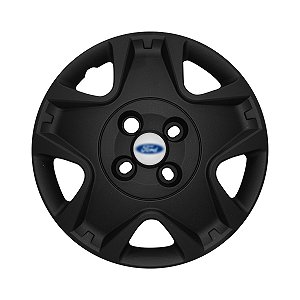 Calota Aro 14 Ford Fiesta Hatch Sedan 2011 2012 Preta Fosca