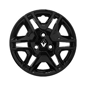 Calota Aro 14 Renault Kwid 2017/2022 Preta Brilhante