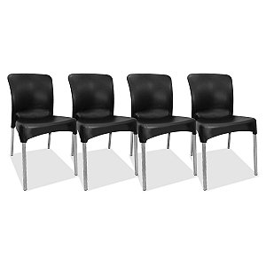 4 Cadeiras Sec Line Preta