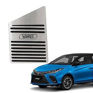 Descanso De Pé Aço Inox Escovado Toyota Yaris Hatch E Sedan 2018/2024