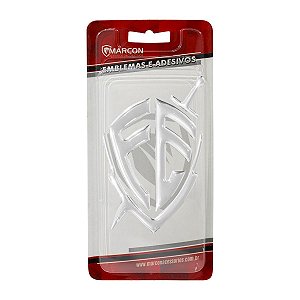 Adesivo Resinado Escudo Da Fé Cromado Carros Motos E Objetos