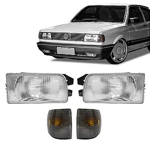 Kit Farol E Piscas Fumê Gol Parati Saveiro Voyage 1991/1994 Quadrado