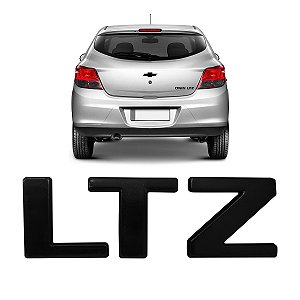 Emblema Adesivo Letreiro LTZ Preto Black Piano Onix Agile Cruze Equinox Tracker S10 SPIN Trailblazer