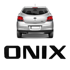 Emblema Adesivo Letreiro Onix 2013/2024 Preto Black Piano