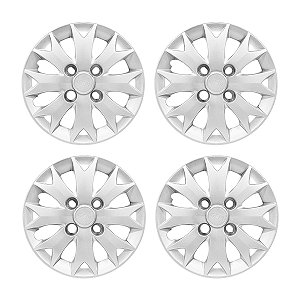 Jogo Calota Aro 13 Prata Fiat Palio Fire Economy Flex 2014