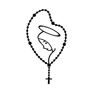 ADESIVO NOSSA SENHORA SANTA MARIA TERÇO ROSARIO AUTOCOLANTE
