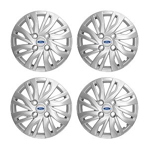 JOGO CALOTA ARO 14 KA HATCH/SEDAN 2019/2020 PRATA