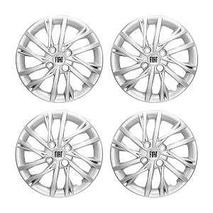 JOGO CALOTA ARO 14 FIAT PULSE 2023 2024 COM EMBLEMA RESINADO